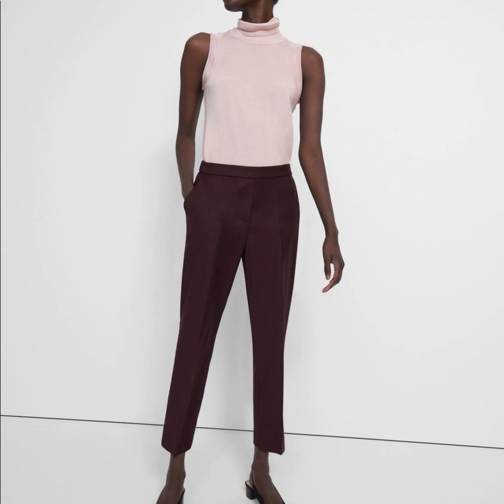 Treeca Pant in Sleek Flannel - Sz 6 Merlot